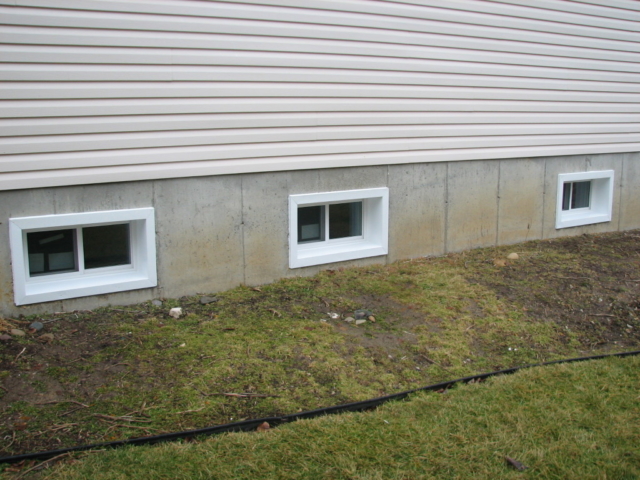 Vinyl Basement Sliding Windows